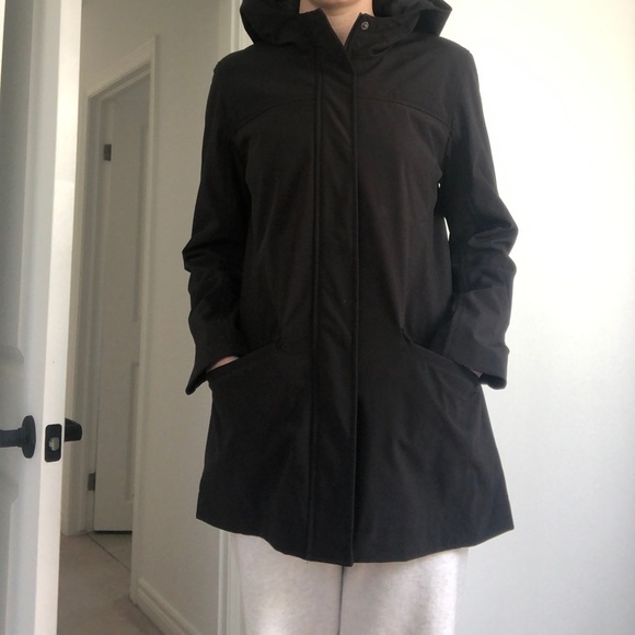 Joe fresh black hooded polyester jacket in medium - Picture 2 of 9